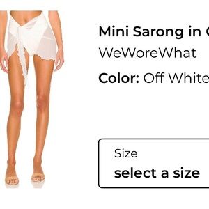 NWOT WeWoreWhat Off-White Mini Sarong Wrap